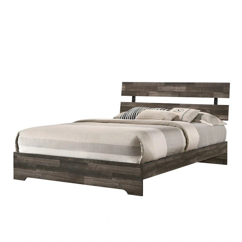 Chambre à coucher 4 pièces en bois rustique brun
