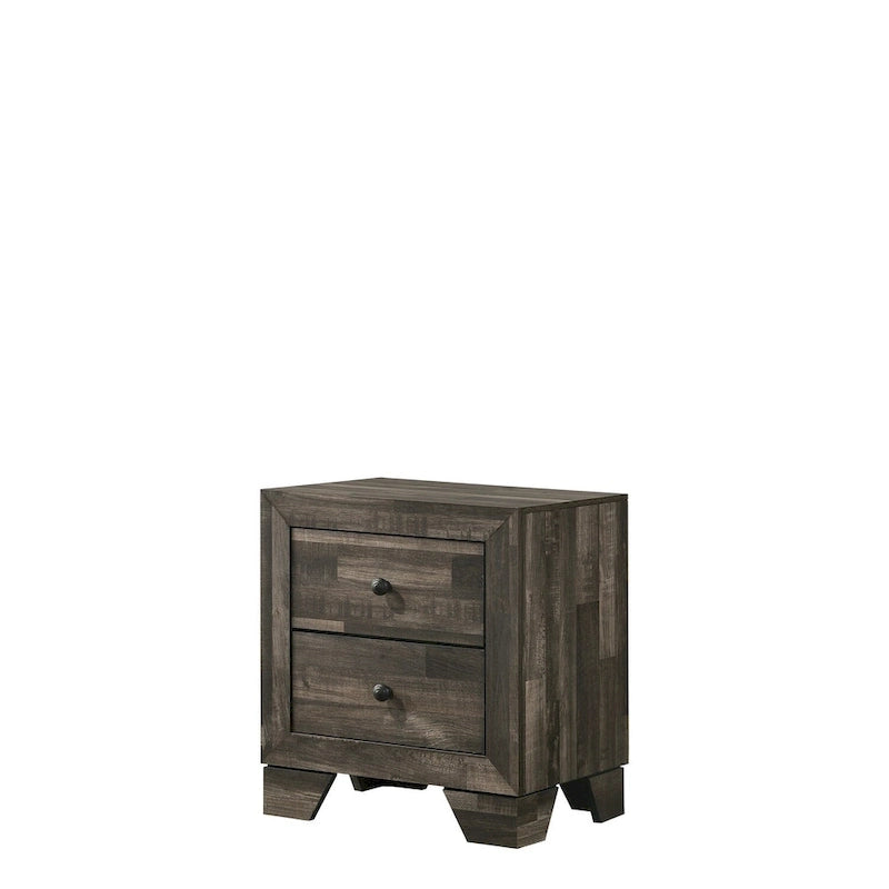Chambre à coucher 4 pièces en bois rustique brun