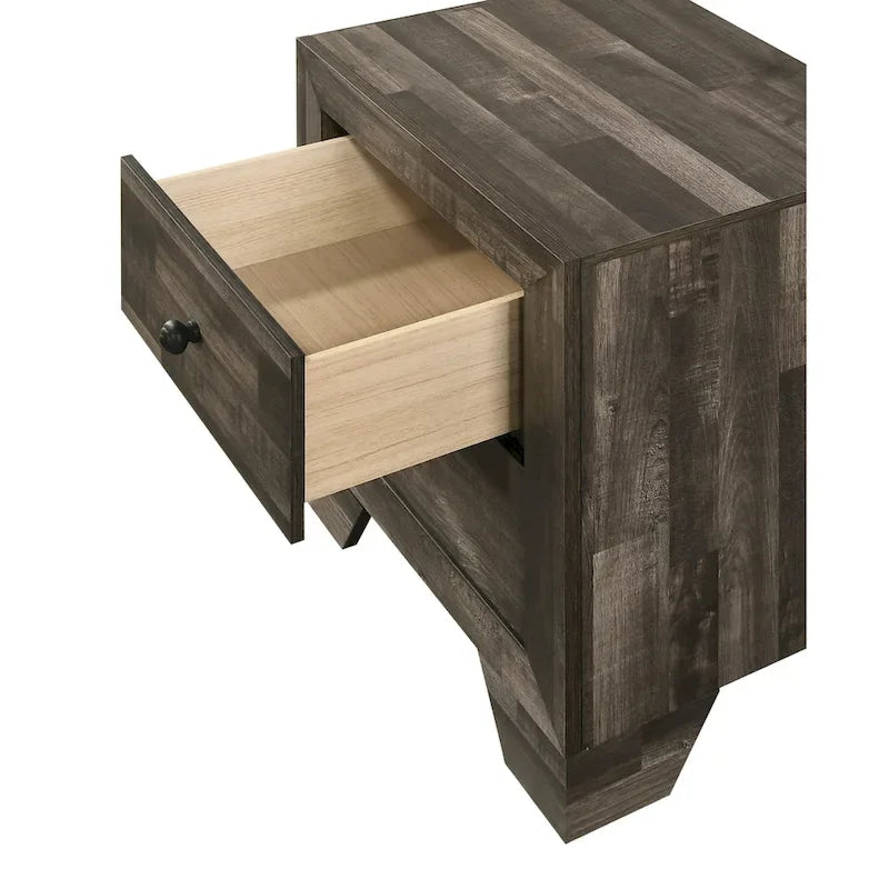 Chambre à coucher 4 pièces en bois rustique brun