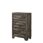 Chambre à coucher 4 pièces en bois rustique brun