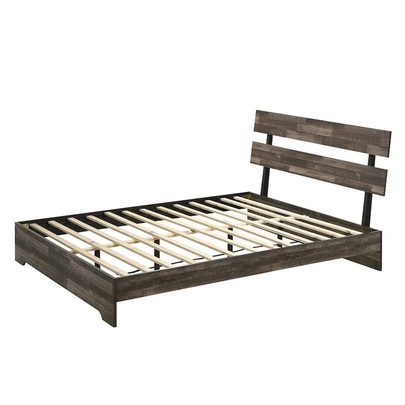 Chambre à coucher 4 pièces en bois rustique brun
