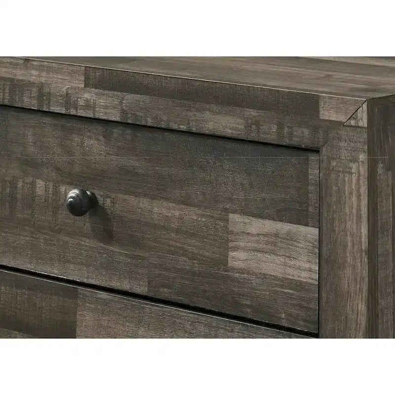Chambre à coucher 4 pièces en bois rustique brun