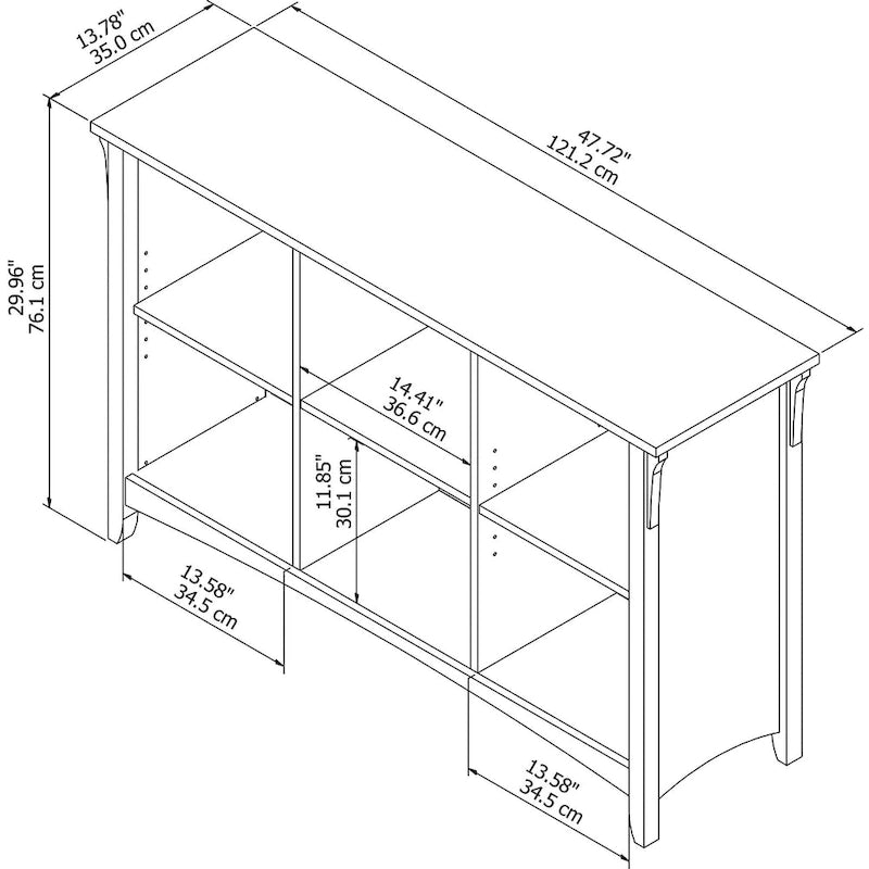 Organisateur de rangement à 6 cubes gris