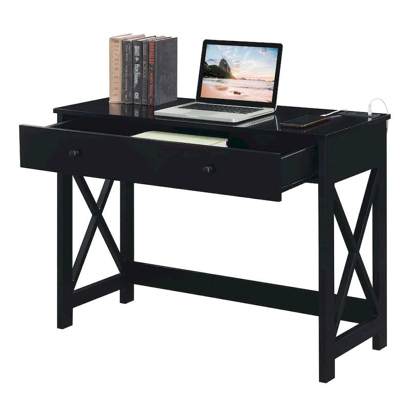 Bureau à un tiroir de 42 pouces avec station de charge