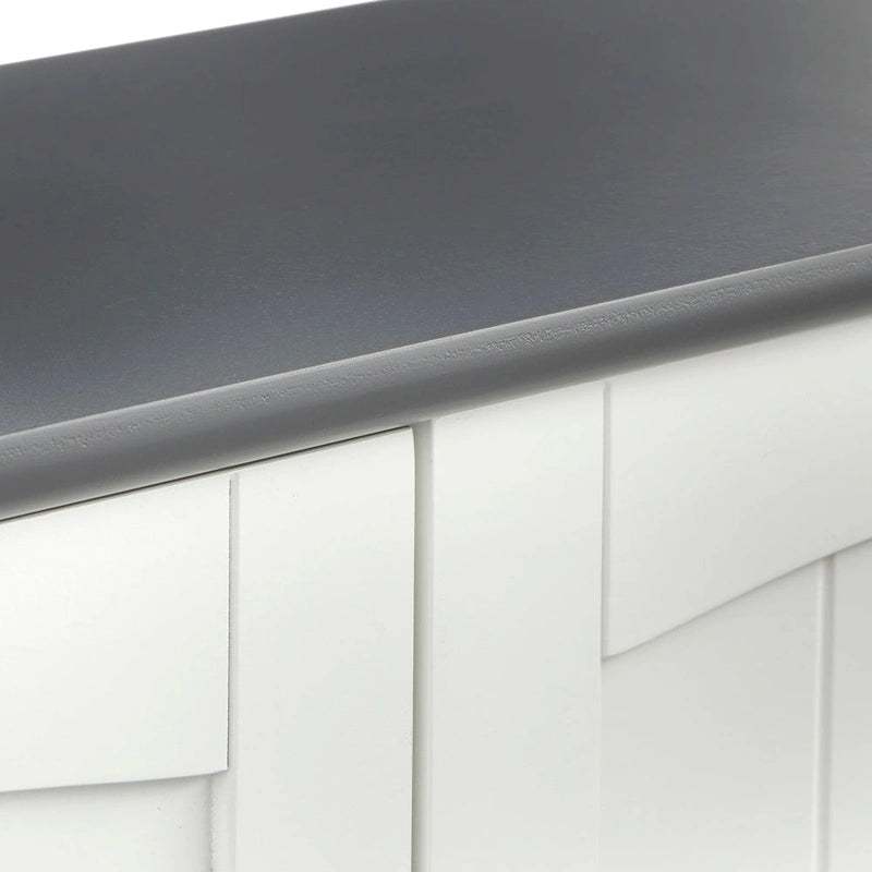 Meuble de rangement pour WC blanc et gris anthracite