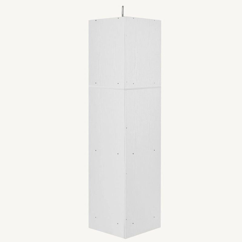 Meuble de rangement haut d'angle pour salle de bain avec étagères réglables