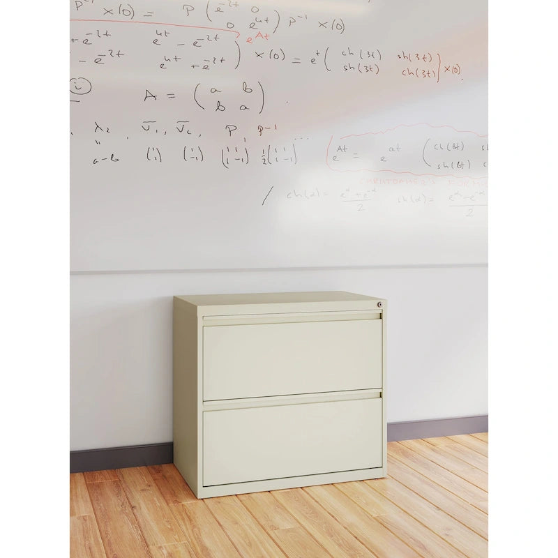 Classeur latéral à 2 tiroirs de 30 pouces de large, 101, blanc