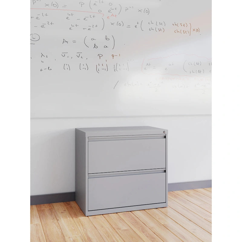 Classeur latéral à 2 tiroirs de 30 pouces de large, 101, blanc