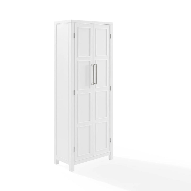 Armoire de garde-manger deux portes blanche sur pied