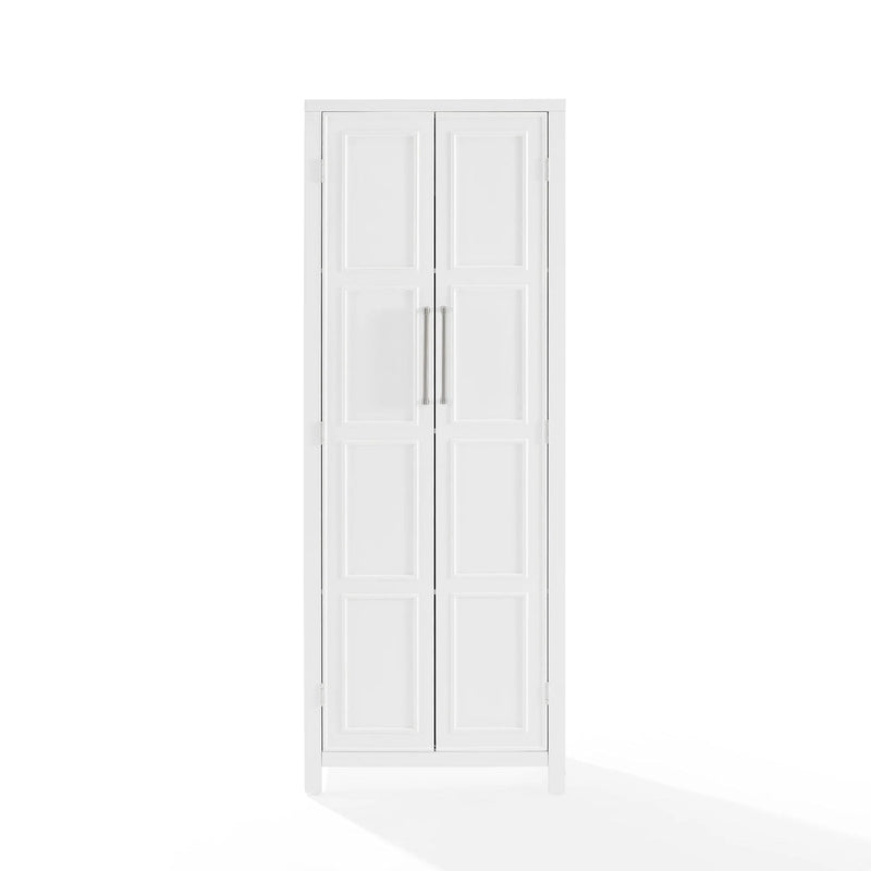 Armoire de garde-manger deux portes blanche sur pied
