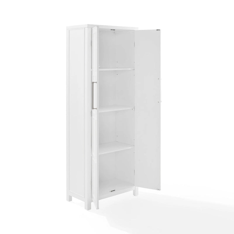 Armoire de garde-manger deux portes blanche sur pied
