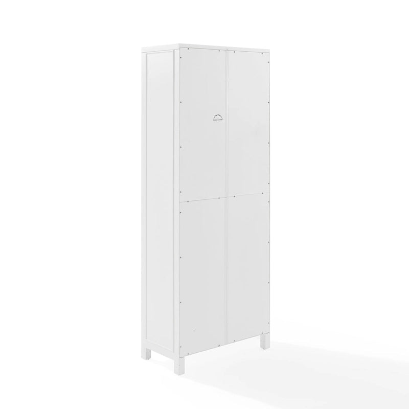 Armoire de garde-manger deux portes blanche sur pied