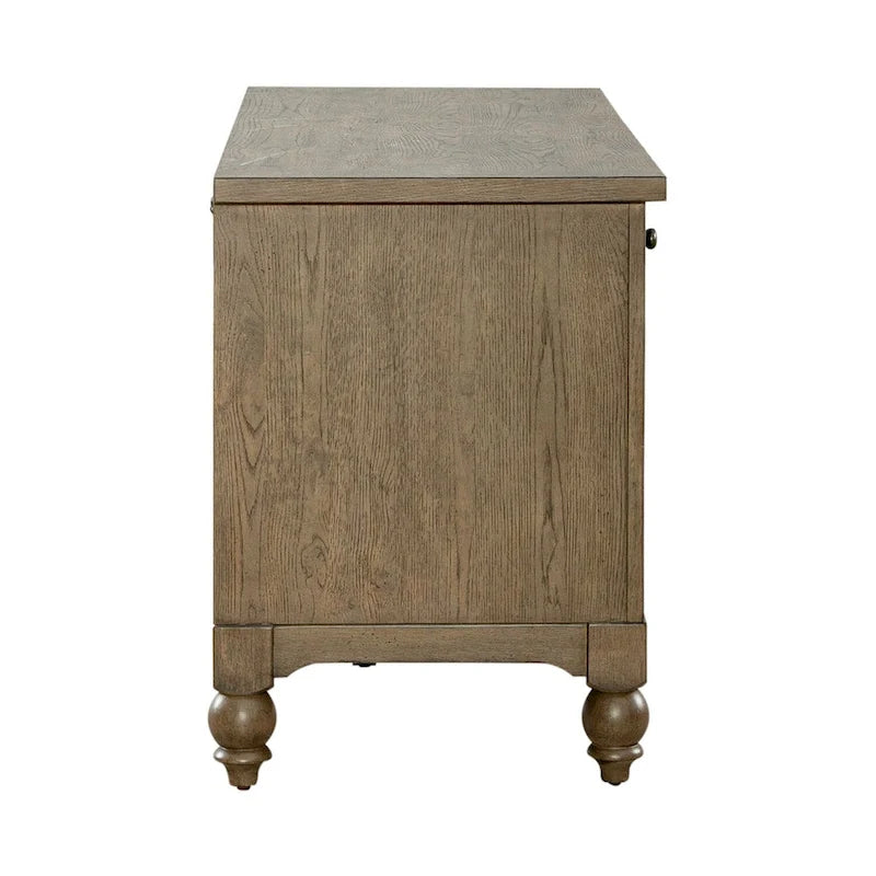Crédence à cinq tiroirs taupe poussiéreux