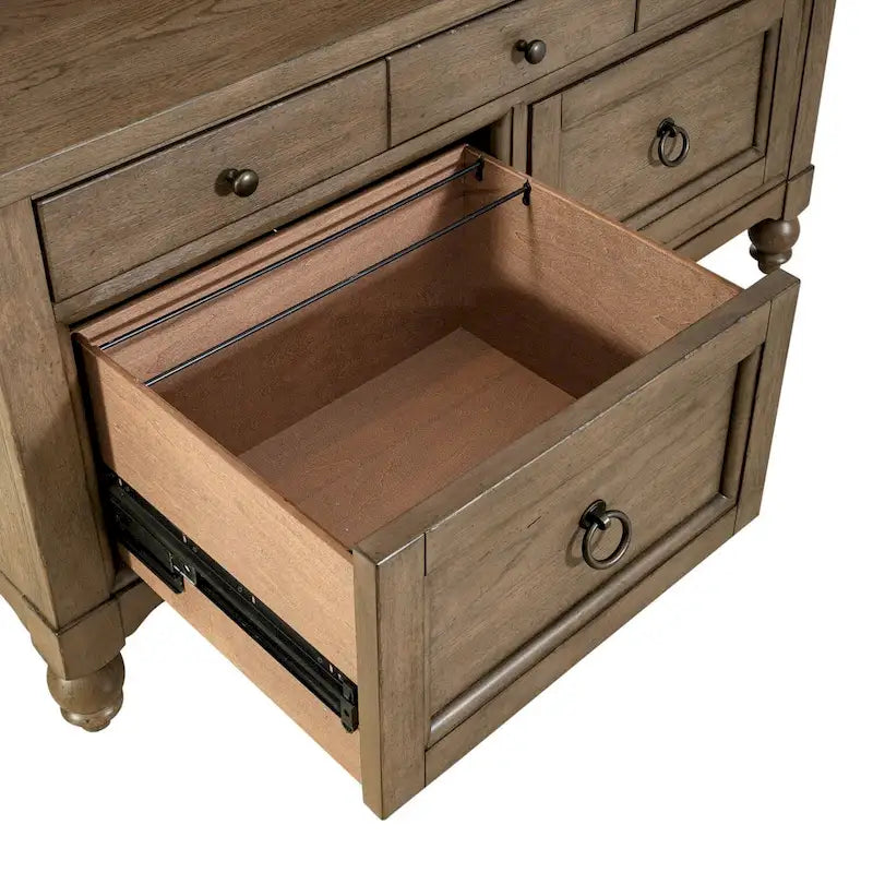 Crédence à cinq tiroirs taupe poussiéreux