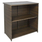 Bar extérieur 3 pièces en rotin synthétique avec table et tabourets
