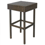 Bar extérieur 3 pièces en rotin synthétique avec table et tabourets