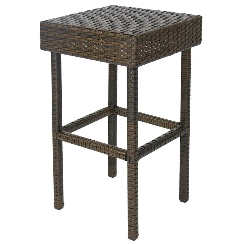 Bar extérieur 3 pièces en rotin synthétique avec table et tabourets