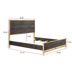 Chambre à coucher 5 pièces avec panneau rustique marron foncé