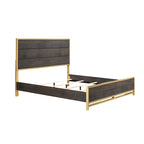 Chambre à coucher 5 pièces avec panneau rustique marron foncé