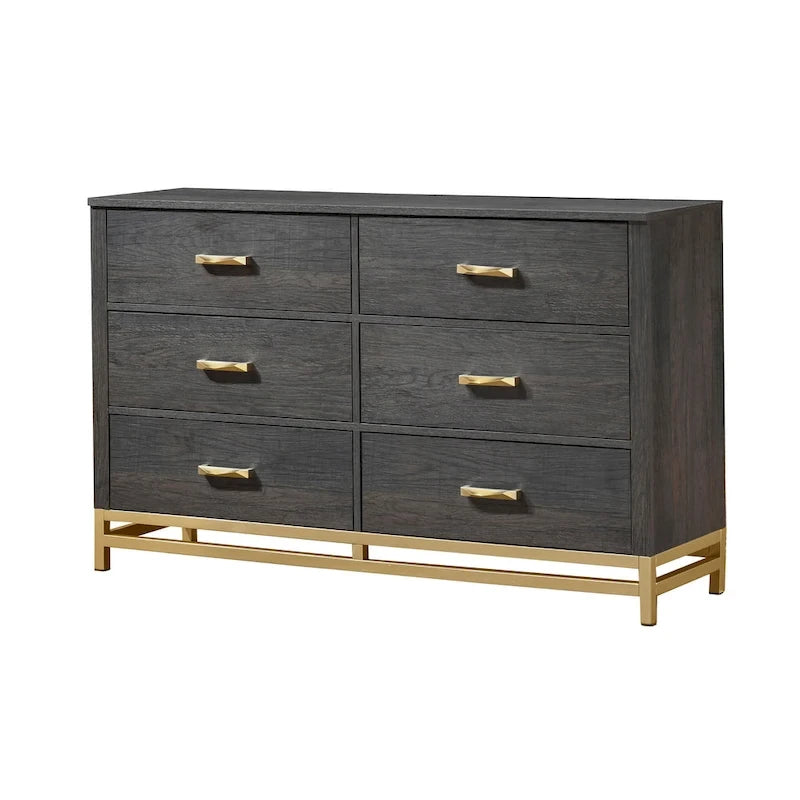 Chambre à coucher 5 pièces avec panneau rustique marron foncé