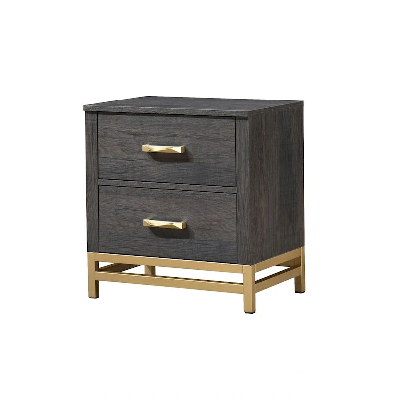 Chambre à coucher 5 pièces avec panneau rustique marron foncé