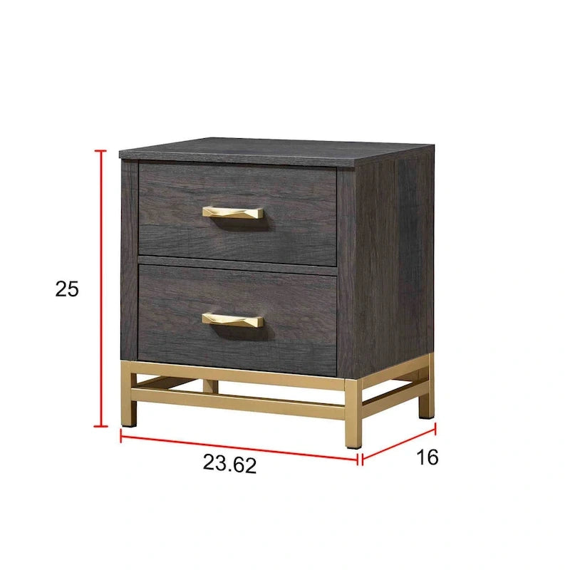 Chambre à coucher 5 pièces avec panneau rustique marron foncé
