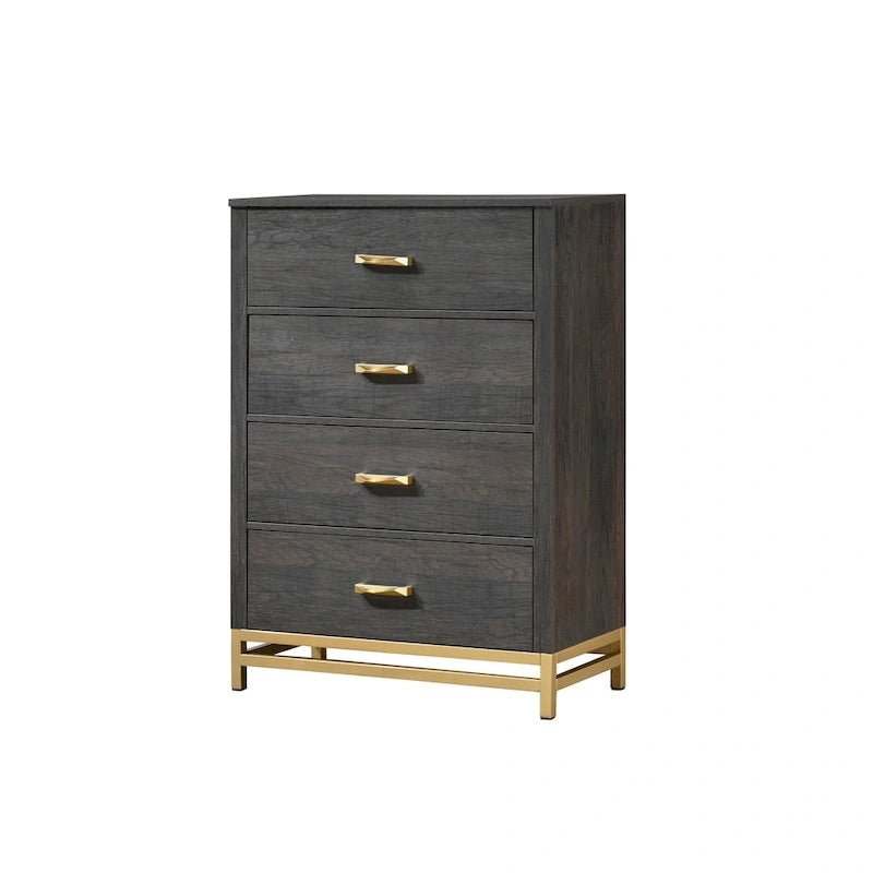 Chambre à coucher 5 pièces avec panneau rustique marron foncé