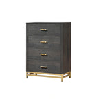 Chambre à coucher 5 pièces avec panneau rustique marron foncé