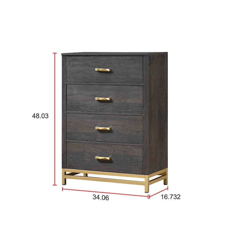 Chambre à coucher 5 pièces avec panneau rustique marron foncé