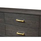 Chambre à coucher 5 pièces avec panneau rustique marron foncé