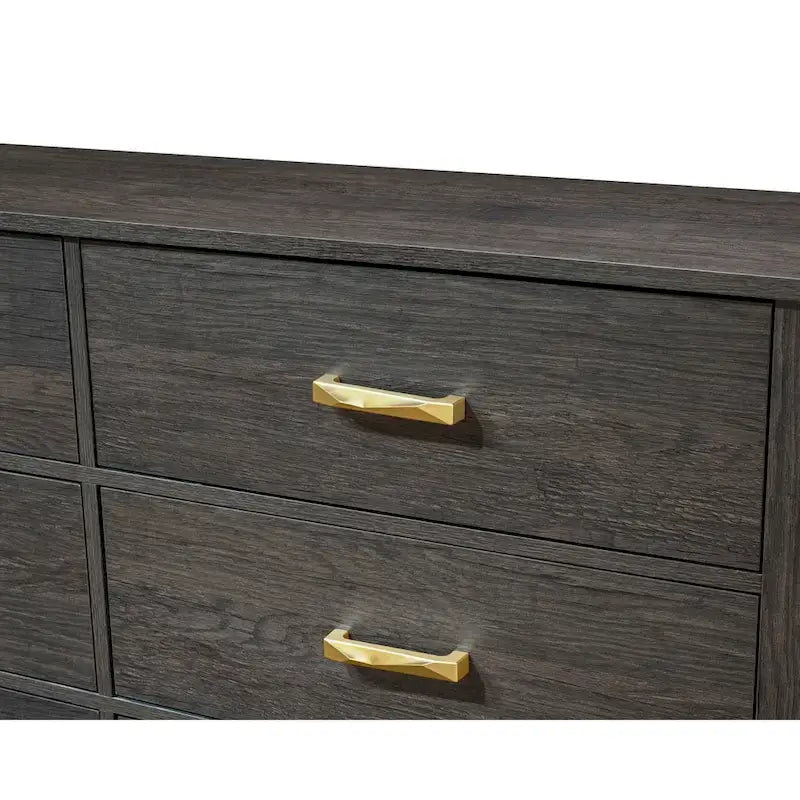 Chambre à coucher 5 pièces avec panneau rustique marron foncé