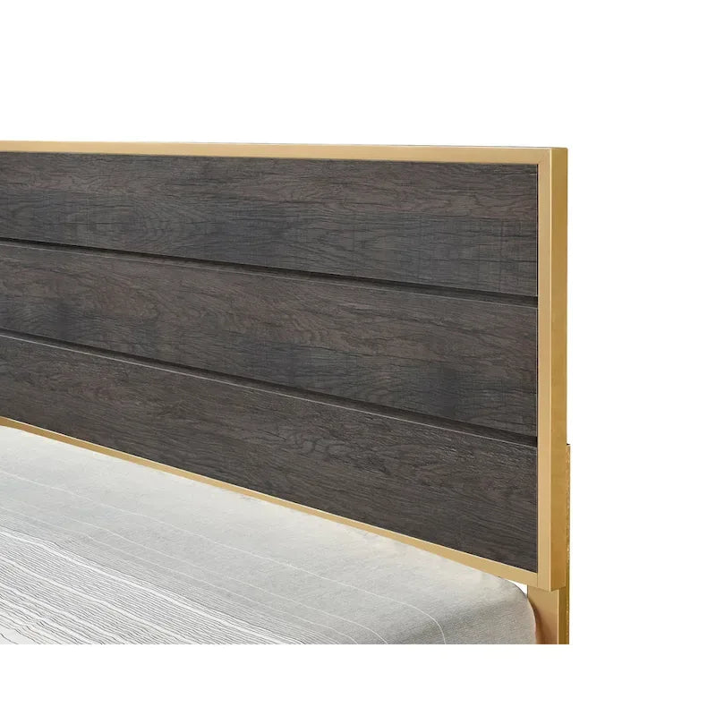 Chambre à coucher 5 pièces avec panneau rustique marron foncé