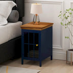 de 2 tables de chevet modernes avec rangement et plateau en bois massif