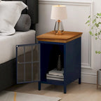 de 2 tables de chevet modernes avec rangement et plateau en bois massif