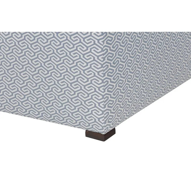 Banc de rangement en jacquard capitonné