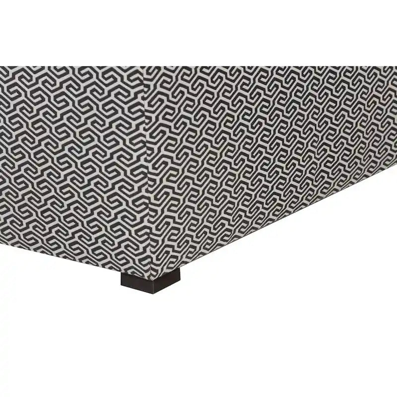 Banc de rangement en jacquard capitonné