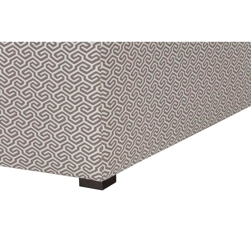 Banc de rangement en jacquard capitonné