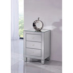 Armoire Élégante à Miroir et 3 Tiroirs Éclairés