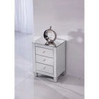 Armoire Élégante à Miroir et 3 Tiroirs Éclairés