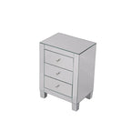 Armoire Élégante à Miroir et 3 Tiroirs Éclairés