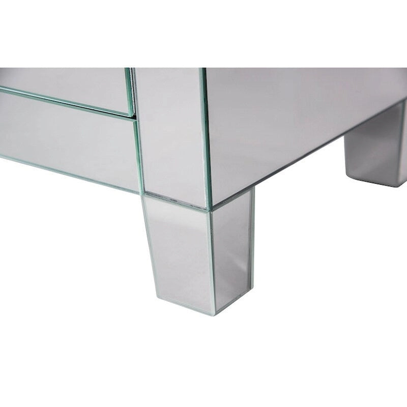Armoire Élégante à Miroir et 3 Tiroirs Éclairés