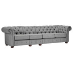Canapé Chesterfield extensible gris clair