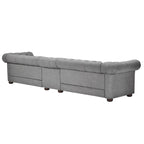 Canapé Chesterfield extensible gris clair