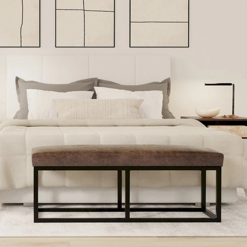 WYNDENHALL Kerwood 44 inch Wide Contemporary Rectangle Ottoman Bench - 14.6 D x 44 W x 18.5 H