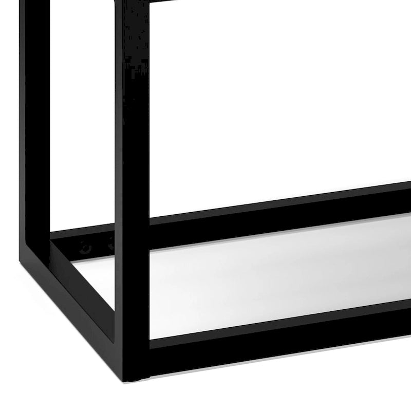 Banc ottoman contemporain en similicuir de 44 pouces