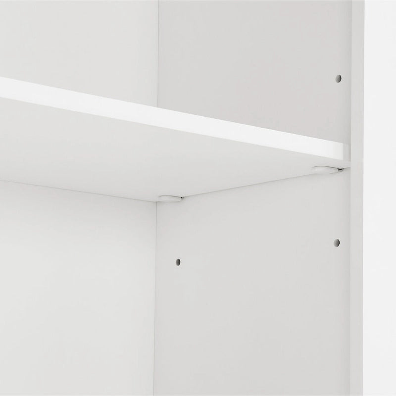 Armoire de rangement haute avec étagère ouverte et tablettes réglables