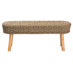 Banc de style bohème moderne décoré d'algues naturelles et de bois d'acacia