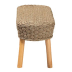 Banc de style bohème moderne décoré d'algues naturelles et de bois d'acacia