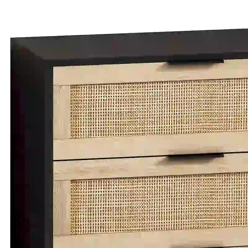 Commode en rotin à six tiroirs de 51,18 pouces