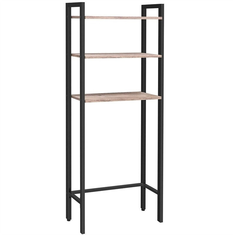 Étagère de rangement à 3 niveaux pour au-dessus des toilettes